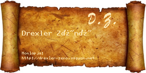 Drexler Zénó névjegykártya